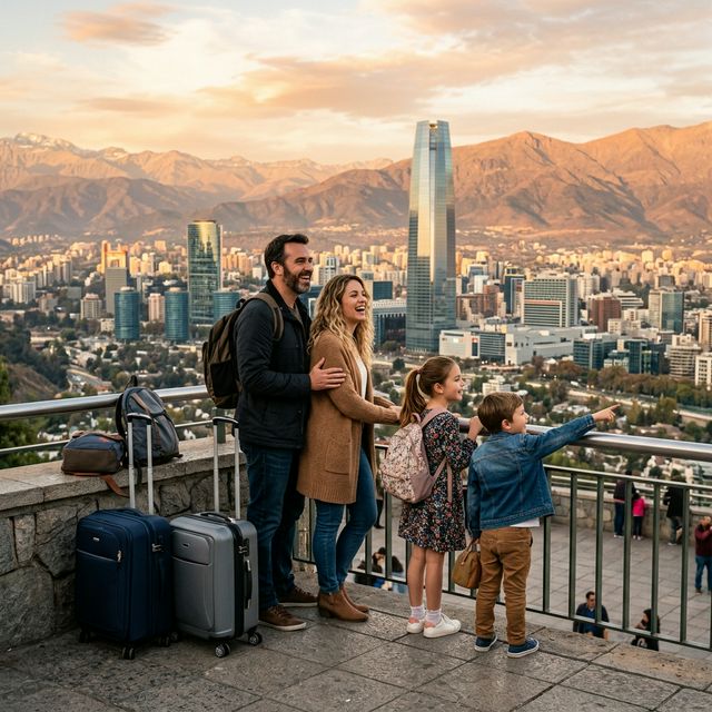 Family arriving in new city